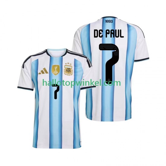 Argentinië Voetbalshirt Rodrigo De Paul 7 Heren Thuis Tenue WK 2026 Korte Mouw