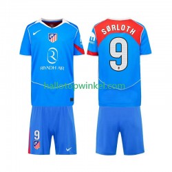 Atlético Madrid Voetbalshirt Alexander Sorloth 9 Kleuters/Kids Derde Tenue 2025-2026 Korte Mouw