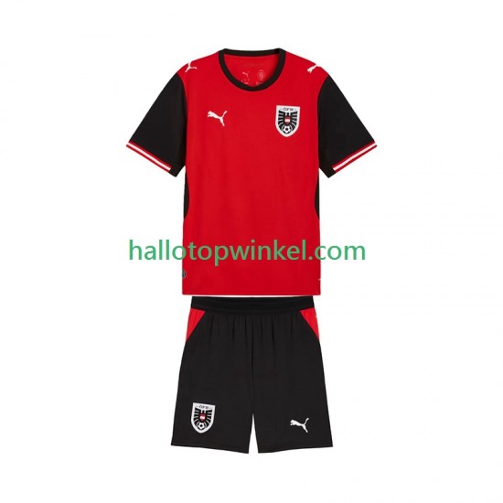 Oostenrijk Voetbalshirt Kleuters/Kids Thuis Tenue WK 2026 Korte Mouw