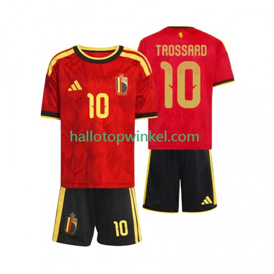 België Voetbalshirt Leandro Trossard 10 Kleuters/Kids Thuis Tenue WK 2026 Korte Mouw