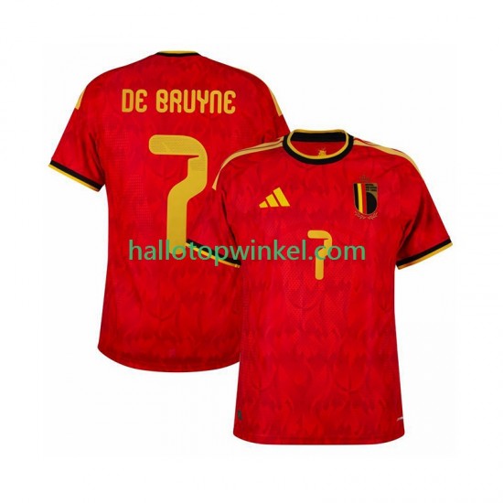 België Voetbalshirt de bruyne 7 Heren Thuis Tenue WK 2026 Korte Mouw