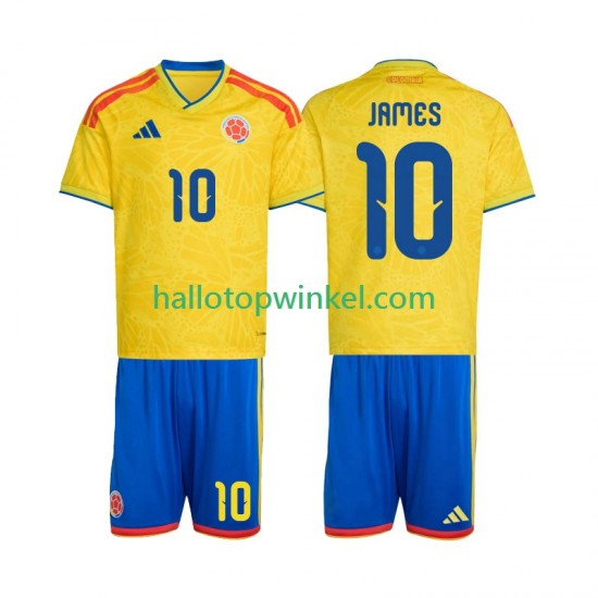 Colombia Voetbalshirt James Rodriguez 10 Kleuters/Kids Thuis Tenue WK 2026 Korte Mouw