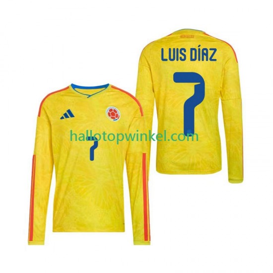 Colombia Voetbalshirt Luis Diaz 7 Heren Thuis Tenue WK 2026 Lange Mouw