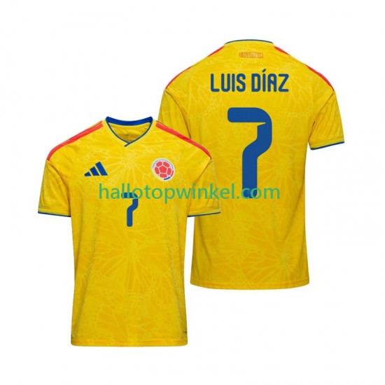 Colombia Voetbalshirt Luis Diaz 7 Heren Thuis Tenue WK 2026 Korte Mouw