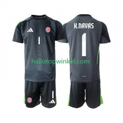 Costa Rica Voetbalshirt Keylor Navas 1 Doelman Kleuters/Kids Uit Tenue 2025 Korte Mouw
