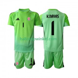 Costa Rica Voetbalshirt Keylor Navas 1 Doelman Kleuters/Kids Thuis Tenue 2025 Korte Mouw