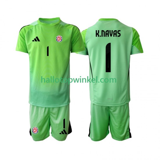 Costa Rica Voetbalshirt Keylor Navas 1 Doelman Kleuters/Kids Thuis Tenue 2025 Korte Mouw
