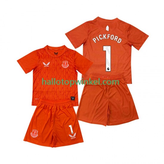 Everton Voetbalshirt FC Pickford 1 Doelman Kleuters/Kids Derde Tenue 2025-2026 Korte Mouw