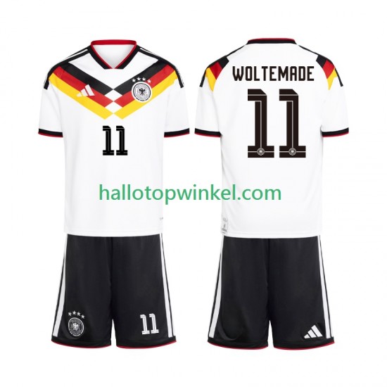 Duitsland Voetbalshirt Woltemade 11 Kleuters/Kids Thuis Tenue WK 2026 Korte Mouw