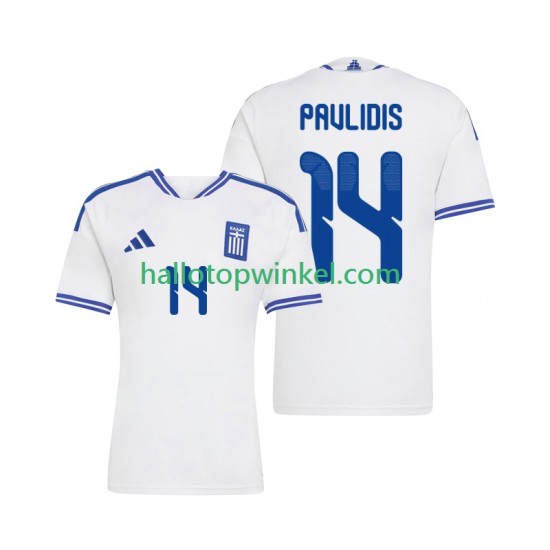 Griekenland Voetbalshirt Vangelis Pavlidis 14 Heren Thuis Tenue 2026 Korte Mouw