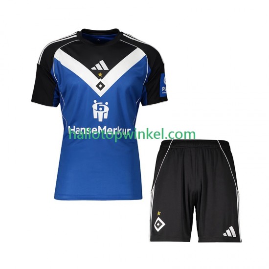 Hamburger SV Voetbalshirt Kleuters/Kids Uit Tenue 2025-2026 Korte Mouw