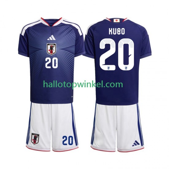 Japan Voetbalshirt Kubo 20 Kleuters/Kids Thuis Tenue WK 2026 Korte Mouw