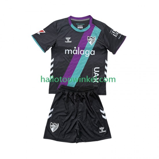 Málaga CF Voetbalshirt Kleuters/Kids Uit Tenue 2025-2026 Korte Mouw