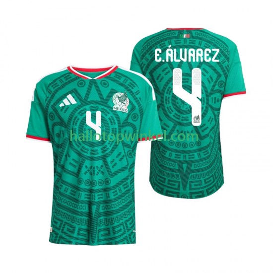 Mexico Voetbalshirt Edson Alvarez 4 Heren Thuis Tenue WK 2026 Korte Mouw