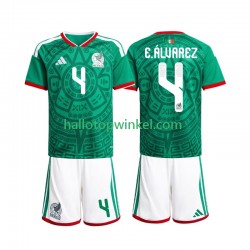 Mexico Voetbalshirt Edson Alvarez 4 Kleuters/Kids Thuis Tenue WK 2026 Korte Mouw
