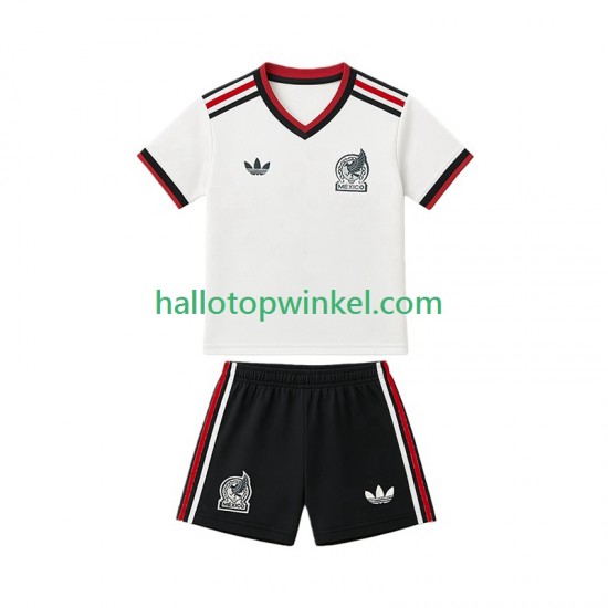 Mexico Voetbalshirt Kleuters/Kids Uit Tenue WK 2026 Korte Mouw