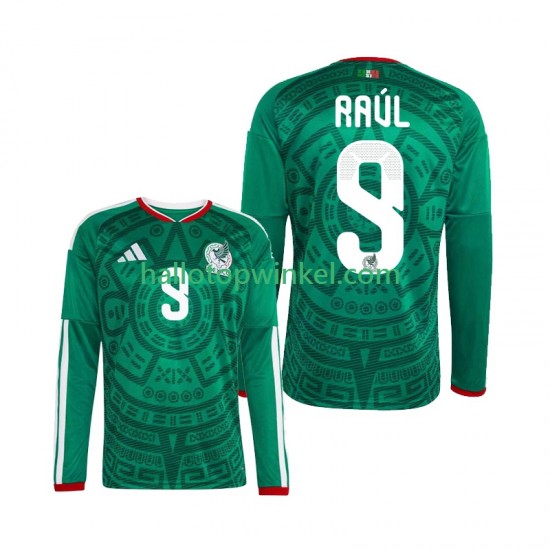Mexico Voetbalshirt Raul Jimenez 9 Heren Thuis Tenue WK 2026 Lange Mouw