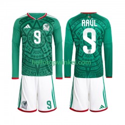 Mexico Voetbalshirt Raul Jimenez 9 Kleuters/Kids Thuis Tenue WK 2026 Lange Mouw
