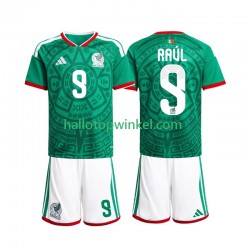 Mexico Voetbalshirt Raul Jimenez 9 Kleuters/Kids Thuis Tenue WK 2026 Korte Mouw
