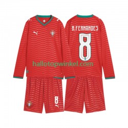 Portugal Voetbalshirt Bruno Fernandes 8 Kleuters/Kids Thuis Tenue WK 2026 Lange Mouw