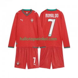 Portugal Voetbalshirt Cristiano Ronaldo 7 Kleuters/Kids Thuis Tenue WK 2026 Lange Mouw
