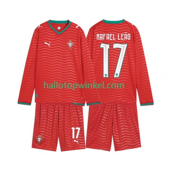 Portugal Voetbalshirt Rafael Leao 17 Kleuters/Kids Thuis Tenue WK 2026 Lange Mouw