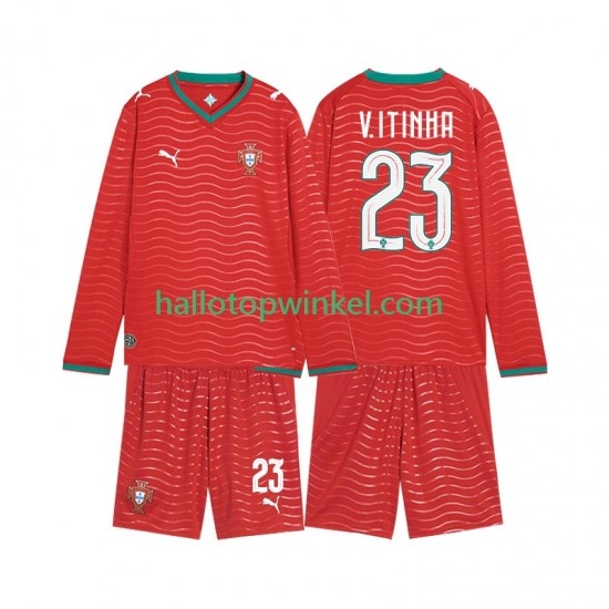 Portugal Voetbalshirt Vitinha 23 Kleuters/Kids Thuis Tenue WK 2026 Lange Mouw