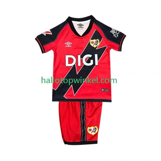 Rayo Vallecano Voetbalshirt Kleuters/Kids Uit Tenue 2025-2026 Korte Mouw