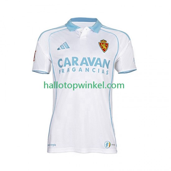 Real Zaragoza Voetbalshirt Heren Thuis Tenue 2025-2026 Korte Mouw