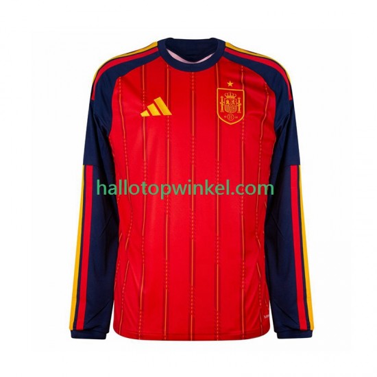 Spanje Voetbalshirt Heren Thuis Tenue WK 2026 Lange Mouw