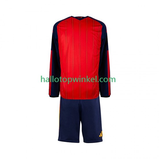 Spanje Voetbalshirt Kleuters/Kids Thuis Tenue WK 2026 Lange Mouw
