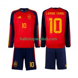 Spanje Voetbalshirt Lamine Yamal 10 Kleuters/Kids Thuis Tenue WK 2026 Lange Mouw