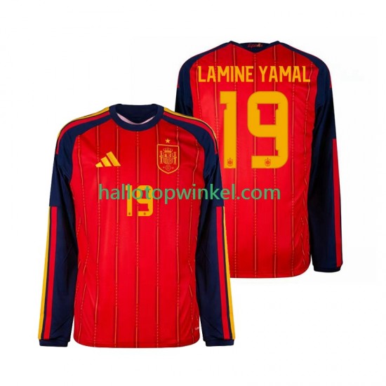 Spanje Voetbalshirt Lamine Yamal 19 Heren Thuis Tenue WK 2026 Lange Mouw