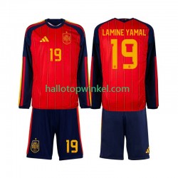 Spanje Voetbalshirt Lamine Yamal 19 Kleuters/Kids Thuis Tenue WK 2026 Lange Mouw