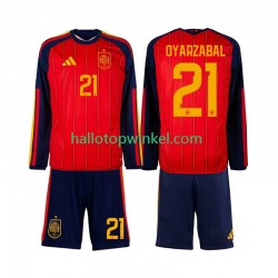Spanje Voetbalshirt Mikel Oyarzabal 21 Kleuters/Kids Thuis Tenue WK 2026 Lange Mouw