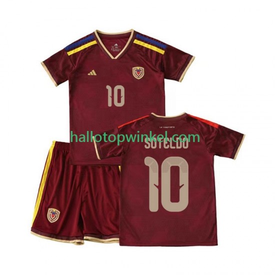 Venezuela Voetbalshirt Yeferson Soteldo 10 Kleuters/Kids Thuis Tenue 2026 Korte Mouw