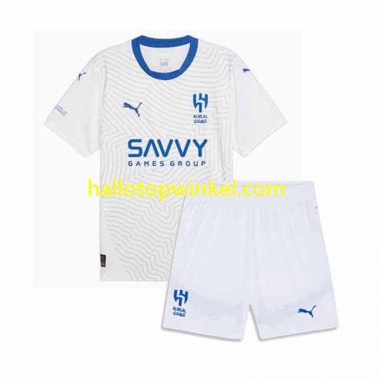 Voetbalshirt Al-Hilal Kleuters/Kids Uit Tenue 2024-2025 Korte Mouw