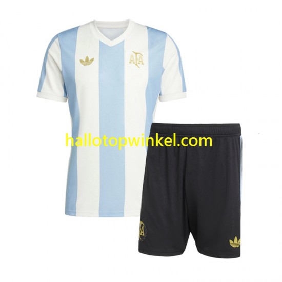 Argentinië Voetbalshirt 50 Anniversary Kleuters/Kids Thuis Tenue Korte Mouw
