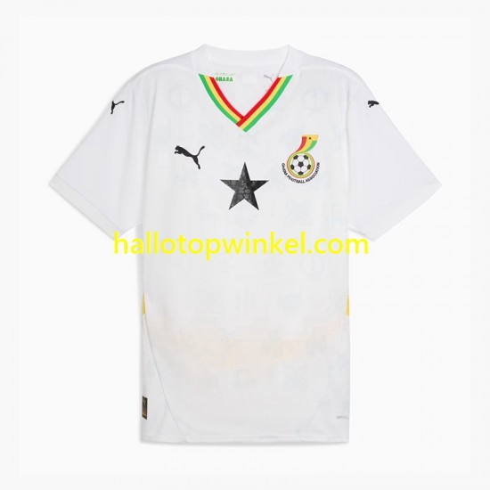 Ghana Voetbalshirt Heren Thuis Tenue 2024 Korte Mouw