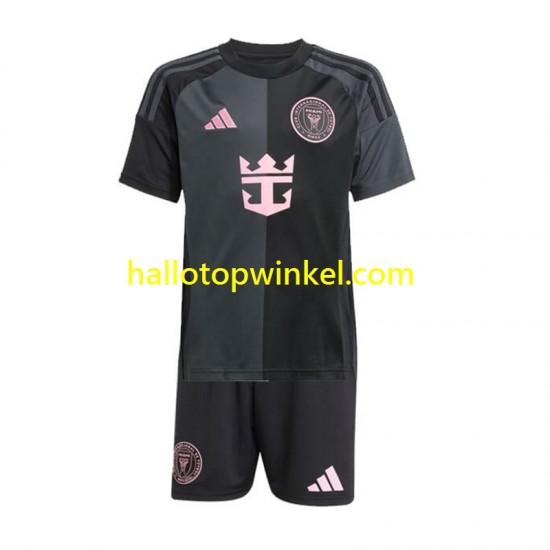 Inter Miami Voetbalshirt Kleuters/Kids Uit Tenue 2024-2025 Korte Mouw