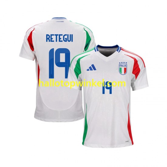 Italië Voetbalshirt Mateo Retegui 19 Heren Uit Tenue 2024 Korte Mouw