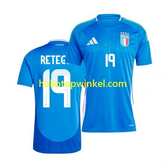 Italië Voetbalshirt Mateo Retegui 19 Heren Thuis Tenue 2024 Korte Mouw