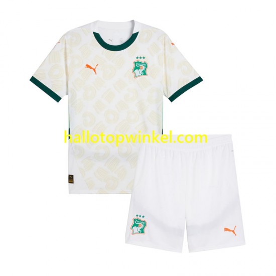 Ivoorkust Voetbalshirt Kleuters/Kids Uit Tenue 2025 Korte Mouw
