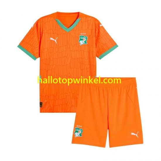 Ivoorkust Voetbalshirt Kleuters/Kids Thuis Tenue 2025 Korte Mouw