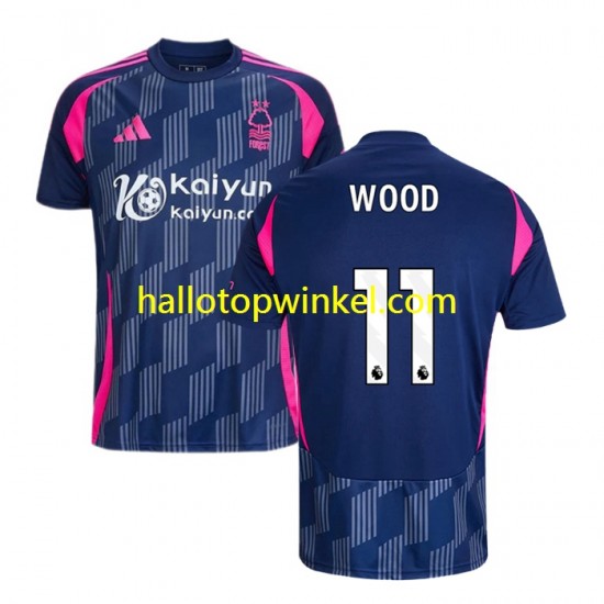 Nottingham Forest Voetbalshirt Chris Wood 11 Heren Uit Tenue 2024-2025 Korte Mouw