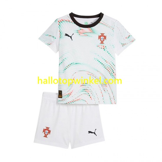 Portugal Voetbalshirt Kleuters/Kids Uit Tenue 2025 Korte Mouw
