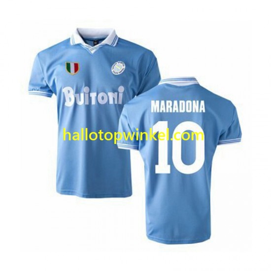 Napoli Voetbalshirt SSC MARADONA 10 1986 Retro Heren Thuis Tenue Korte Mouw