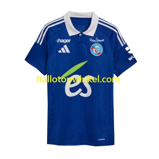 Strasbourg Voetbalshirt Heren Thuis Tenue 2024-2025 Korte Mouw
