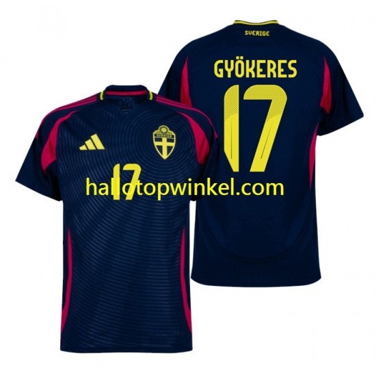 Zweden Voetbalshirt Viktor Gyokeres 17 Heren Uit Tenue 2024 Korte Mouw