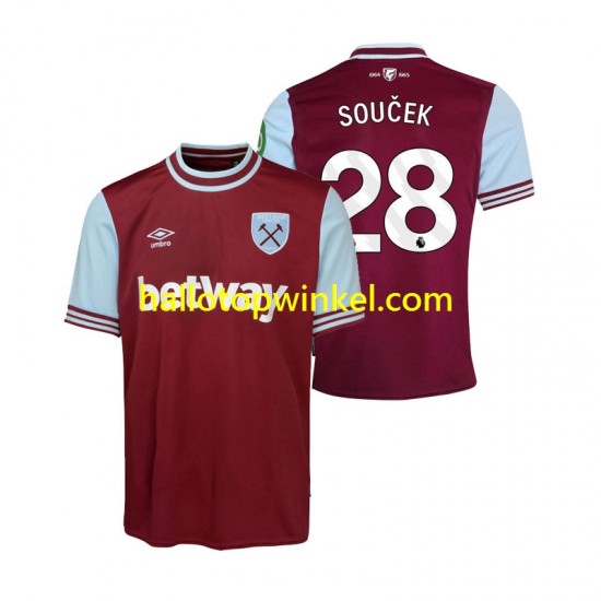 West Ham United Voetbalshirt SOUCEK 28 Heren Thuis Tenue 2024-2025 Korte Mouw